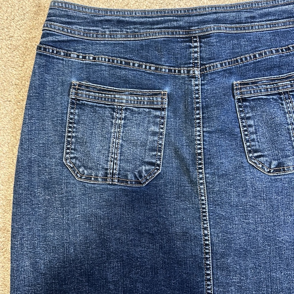 Liz Claiborne button down denim skirt 14 - Picture 4 of 9
